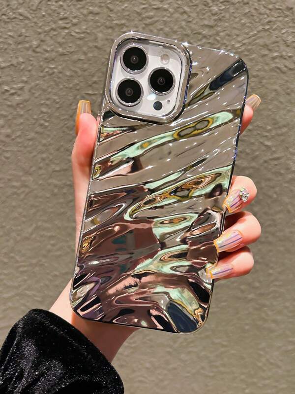 Glitter Tpu Anti-Drop Phone Case With Glossy Finish, Compatible With Iphone