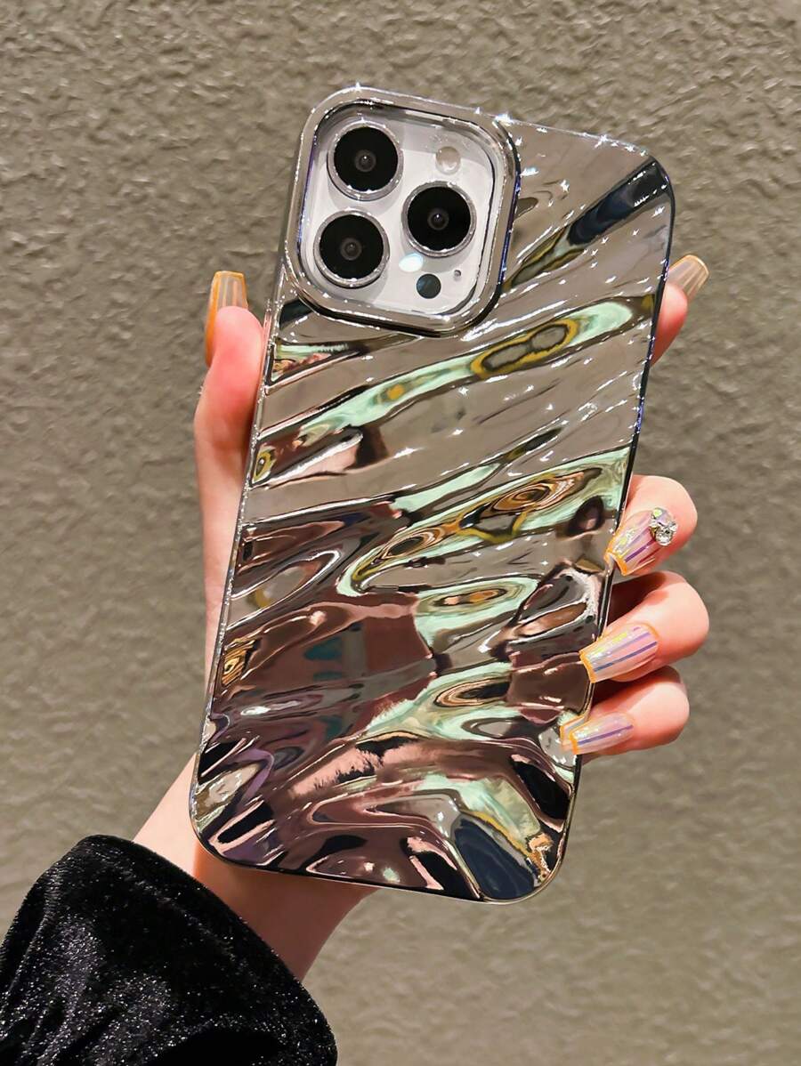 Long lanh TPU Chống giọt bắn Ốp lưng & bao da điện thoại Với Mịn màng , Tương thích với iPhone - Bạc - Xem 1