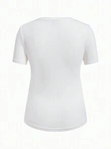 Modmama Camiseta De Lactancia unicolor Para Embarazadas - Rosa - Ver 7