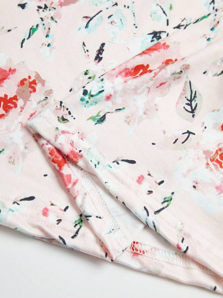 Floral Print Spaghetti Strap Dress