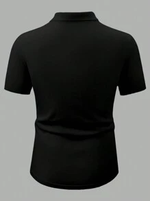 Manfinity Homme Maglia A Maniche Corte In Maglia A Blocchi Di Colore Per Uomo