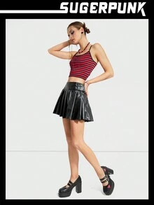 Sugerpunk Valetines Y2K Chunky High Heels With Thick Platform - Black - View 3