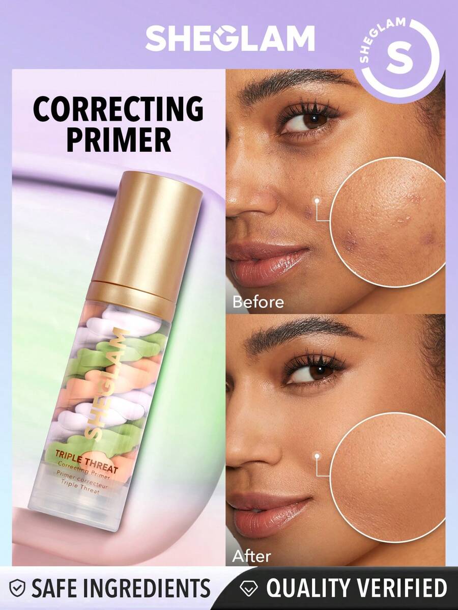 SHEGLAM Triple Threat Correcting Primer 3 In 1 Color Pore Minimizing
