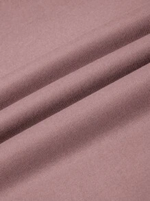 SHEIN Versatile Girly Snug Fit Pastel Pink Crew Neck Sweatshirt With City Name Print, Suitable For School, Commute, Outdoor Activities, Club Events, Family Gatherings, Spring/Autumn - Dusty Pink - View 5