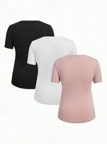 Modmama Camiseta De Lactancia unicolor Para Embarazadas - Rosa - Ver 2