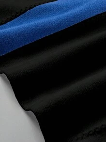 Manfinity Homme Maglia A Maniche Corte In Maglia A Blocchi Di Colore Per Uomo