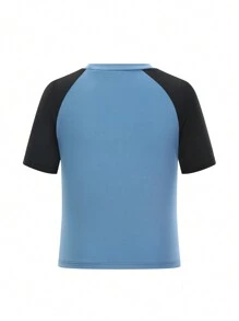 Young Boys' Two-Tone Short Sleeve Sports Top