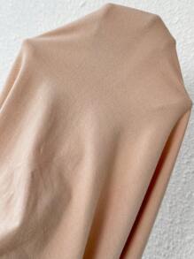 SHEIN Privé Quý cô Đơn giản Cái cổ Đuôi cá Hem Đầm - Màu Khaki - Xem 3