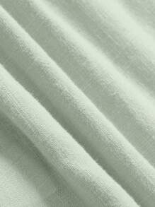 Cozy Pixies Soft And Breathable Solid Casual Sleeveless Round Neck Romper For Baby Girls - Green - View 5