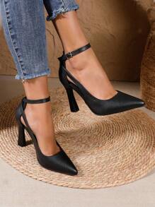 Jesień/Zima 2025 Klasyczne czarne szpilki ze szpiczastym noskiem na imprezę, damskie czółenka, eleganckie