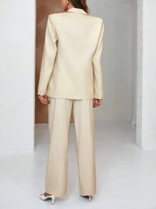 GENKIRA 實色三件套,附鏈條裝飾 - 米色 - 查看 2