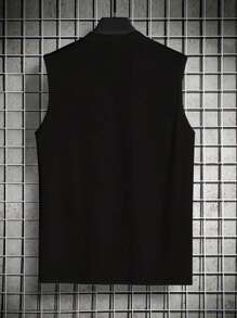 Manfinity Homme Men's Cherry Pattern Tank Top, Men's Cherry Shirt, Men Sleeveless Tank - Black - View 2