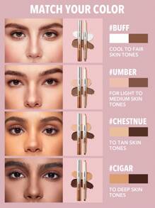 SHEGLAM Fine Line 2-In-1 Nose Contour & Highlight Pen-Buff 2-Color Contour Stick Non-Greasy Long Lasting Natural Highlighter Dual-Use Multi-Use Sculpt Smoothes Fine Lines Creamy Contour Graduation Birthday Holiday Summer Fall Autumn Y2K Fancy Fashion Women Makeup Cosmetic Party Beach Travel Camping Outdoors School Campus Trip Festivals Decor Gift Present Rose Girl Cosplay Best Color Charm Vibe