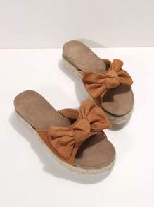 Women's Wedge Platform Sandals With Comfortable Rope Bottom Valentines - Brown - View 6