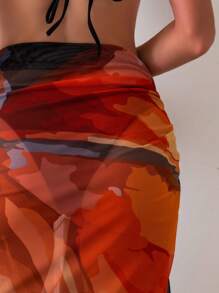 SHEIN Swim Women's Butterfly Printed Kimono Summer - Multicolor - View 8