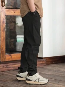 Claim Dot Men's Drawstring Waist Jogger Pants With Pockets, For Fall