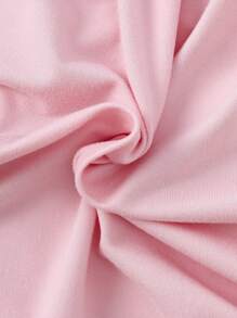 SHEIN 少女純色露背連身裙 - 粉色 - 查看 5