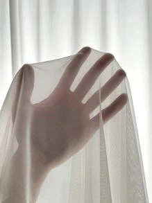 Crystal Vow 女士 3d 花朵图案蕾丝透视吊带睡衣裙新娘内衣 - 白色 - 查看 6