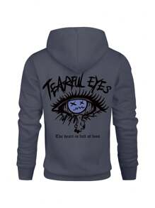 Manfinity LEGND Sweat À Capuche Pour Homme Avec Slogan Et Graphique De Dessin Animé, Poche Kangourou