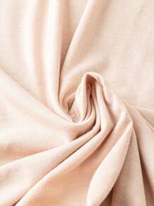 SHEIN LUNE Women's Plus Size Drop Shoulder Lantern Sleeve T-shirt - Apricot - View 3