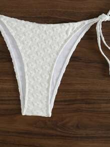 SHEIN Swim Women's Solid Color Textured Bikini Set Summer Beach