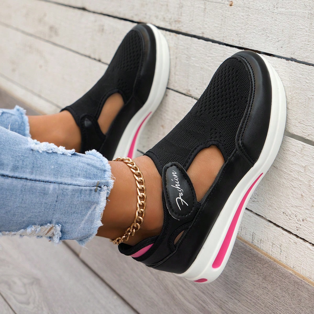 Zapatillas deportivas de malla para mujer de temporada otoño/invierno, nuevo diseño de primavera, zapatos planos de tacón bajo, calzado deportivo c