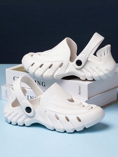 Women's Hollow-Out Design Slippers, Unisex Couples Extra Large Beach Shoes Indoor Outdoor Household Sandals