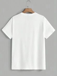 Manfinity BRENVOR 3件装夏季男士纯色休闲短袖T恤 - 藕粉色 - 查看 8