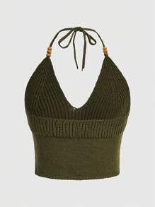 ROMWE Hippie Ärmelloses Top Mit Sonnenstickerei Und Trägern Aus Strickwaren