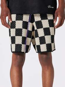 SUMWON Drop Crotch Crochet Knit Short - Multicolor - View 2