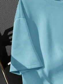 Cậu bé Tween Giải trí Bóng rổ & Lá thư In Ngắn tay Vòng cổ Áo thun Cho mùa hè - Màu xanh nhạt - Xem 4