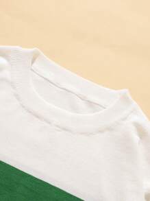 Manfinity Hypemode Men'S Round Neck Colorblock Long Sleeve Sweater