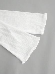 SHEINNeu Kawaii Ballet Lace Long Sleeve Summer Crop Tops - White - View 4