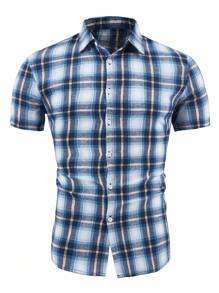 Men's Plaid Short Sleeve Shirt