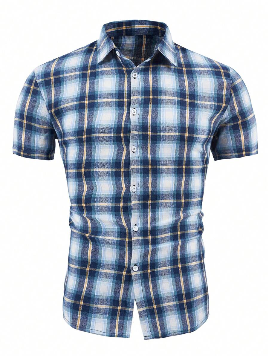 Men's Plaid Short Sleeve Shirt