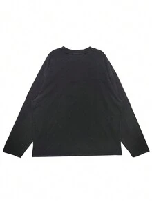 標語圖案落肩袖超大號T恤