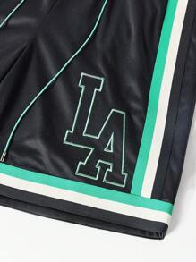 SUMWON 前部配飾網眼短褲 - 黑色 - 查看 6