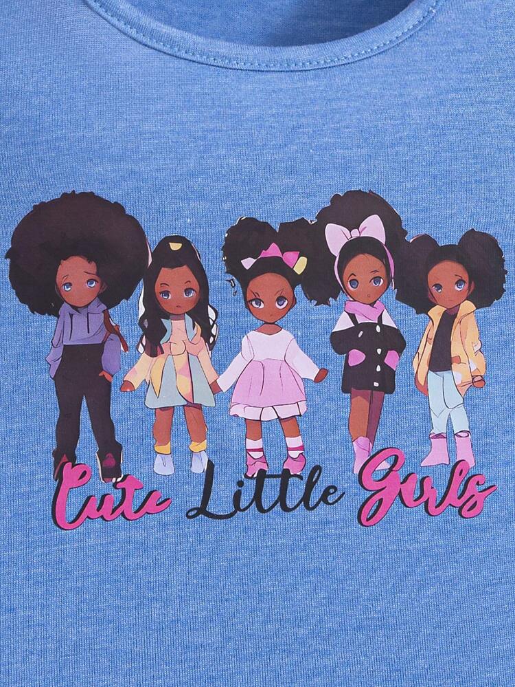 Baby Girl Cute And Comfortable Casual Short-Sleeved T-Shirt Round Neck 3pcs Set