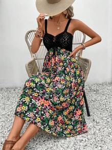 SHEIN VCAY 女式碎花针织毛衣裙 - 彩色 - 查看 5