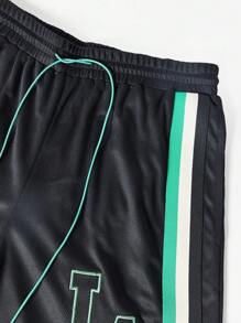 SUMWON 前部配飾網眼短褲 - 黑色 - 查看 5