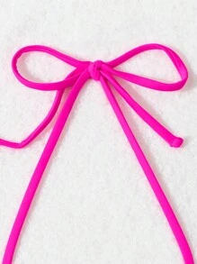 Top de bikini triangular con estampado de leopardo para damas, ideal para verano, playa, natación y vacaciones - Multicolor - Ver 5