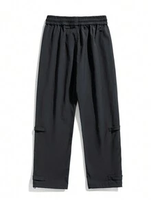 Nam Eo dây rút Thể thao & Giải trí Giò thẳng Quần - màu đen - Xem 2