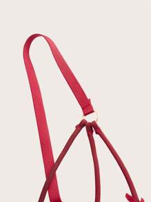 Set de lencería con encaje floral con aro con liga - Burdeos - Ver 3