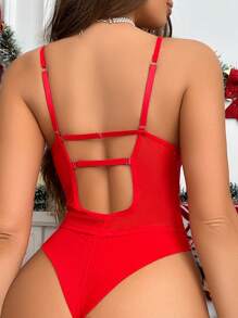 Spicy Aura Bodysuit Seksi Wanita - Merah - View 2