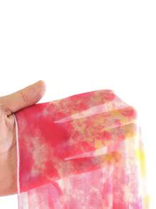 SHEIN Swim Women's Tie Dye Hollow Out One-Piece Swimsuit, Slim Fit For Summer Beach Vacation - Multicolor - View 7