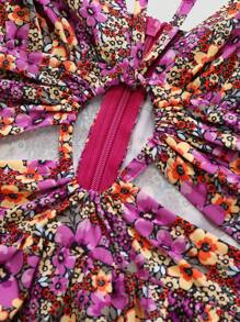 Brenda Ramalho Áo ba lỗ hở eo họa tiết hoa nghệ thuật Boho Bohemian dành cho nữ, dùng cho ngày lễ, kỳ nghỉ, ngày lễ tình nhân, mùa xuân, lễ hội - Hồng - Xem 3