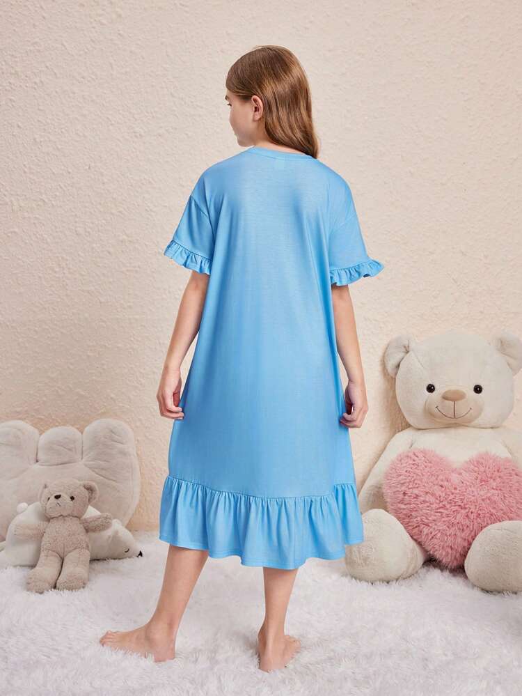 Tween Girl Loose Fit Koala Pattern Homewear Dress For Summer