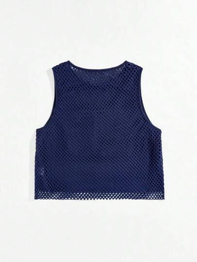 Street Life Plus Size Women's Sleeveless Mesh Tank Top With Digital Print