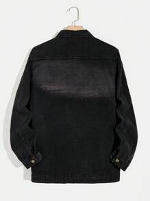 Manfinity Hypemode 男士的休閒時尚春季牛仔外套 - 黑色 - 查看 2