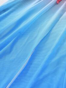 Teen Girls' Gradient Drawstring Waist Bikini Set 3pcs Set, Bathing Suit Beach Outfit Summer Vacation - Multicolor - View 3